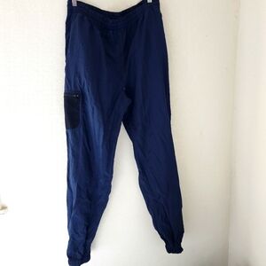 Columbia Mens Lightweight Packable Navy Blue Storm Rain Wind Pants Size Medium